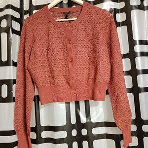 **Elegant & Effortless: The Cropped Lace Cardigan by Express** NWT